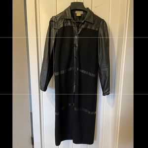 Vintage Amen Wardy leather lined evening coat.